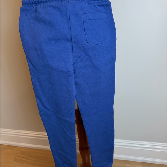 NWT Mini Boden Size 8 Embroidered Blue Joggers with Santa and Reindeer Design - Picture 4 of 4